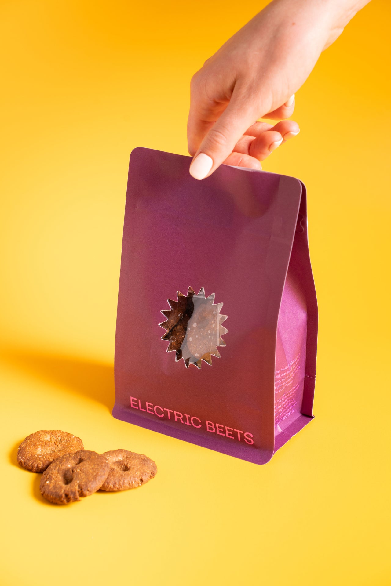 Dog Treats: Bag; Snacks; Banana, GF Oat, Peanut Butter, and LOVE!; Contains Peanuts; Your dog’s treat should be as delicious and wholesome as yours!