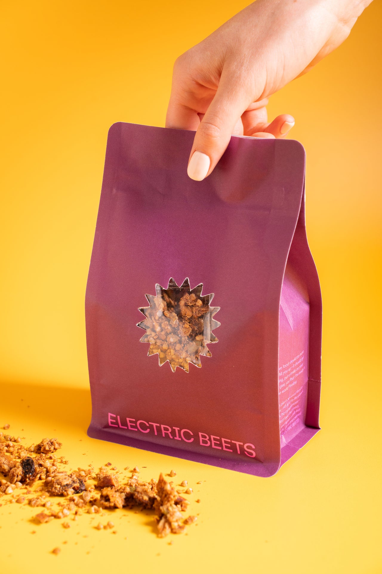 Nutty Granola; Snacks; Buckwheat, Maple Syrup, Cranberry, Almond, GF Oats, Pepita, Walnut, Coconut Oil, Sunflower Seed, Coconut Flake, Vanilla, Cinnamon, Salt; Contains Tree Nuts; Just a touch of coconut oil and a hint of maple sweetness! Store in a glass jar for 2-3 weeks, or freeze for 4-5 weeks.