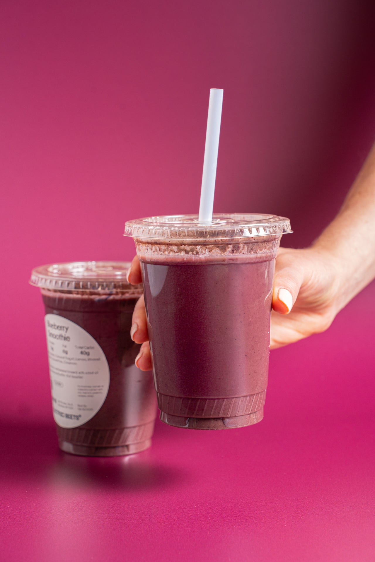 Blueberry Smoothie; Beverages; Blueberry, Banana, Spinach, Coconut Yogurt, Lemon, Almond Butter, Ground Flax, Cinnamon Flavor profile: blueberry and banana forward, with a hint of lemon and almond butter. Kid favorite! ; Contains Tree Nuts; A juice-like smoothie made with fresh fruits and veggies, and no added sugar. Blended, not pressed—for sips that are as nutritious as they are delicious. Blueberries, almond butter, and a dash of cinnamon—pure bliss in every sip!